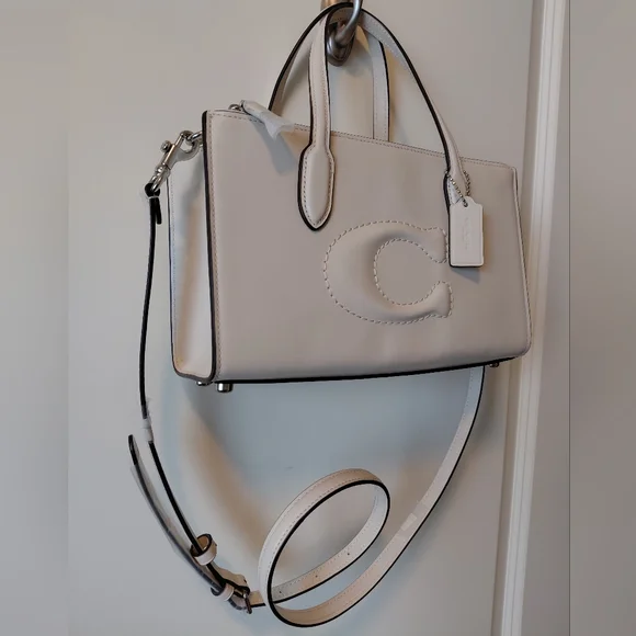 NWT Coach Cream Leather Handbag - Picture 3 of 8